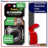 3M Scotch Weather-Resistant Double-Sided Mounting Tape – Holds Up to 3.3kg, 19mm x 1.5m Roll for Hom