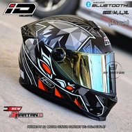 หมวกกันน็อคเต็มใบ ID Helmet รุ่น SPARTAN-BT มีหลุมรองรับการติดตั้งบูลทูธ ผลิตตามมาตรฐาน มอก หมวกกันน