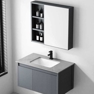 [Sg Sellers] Bathroom Cabinet Waterproof Ceramic Integrated Stone Plate Sets bathroom mirror  vanity cabinet  bathroom cabinet Mirror Cabinet bathroom mirror cabinet toilet cabinet