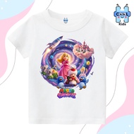 HCOOLKIDS Children's T-shirt Super Mari0 Galaxy 3 Distro 30s Screen Printing Children's Fashion Cott