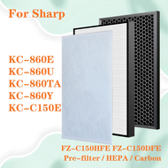 Replacement FZ-C150HFE FZ-C150DFE Air Purifier Hepa and Carbon Filter for Sharp KC-860E KC-860U KC-860TA KC-860Y  KC-C150E