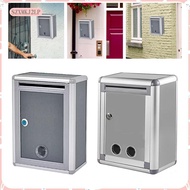 [szxmkj2lp] Large Outdoor Locking Mailbox Rustproof Metal Wall Mounted Secure Letter Parcel Drop Box