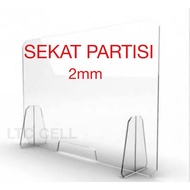 Custom Acrylic Partition Table Divider Size 90cm x 90cm Thickness 2mm