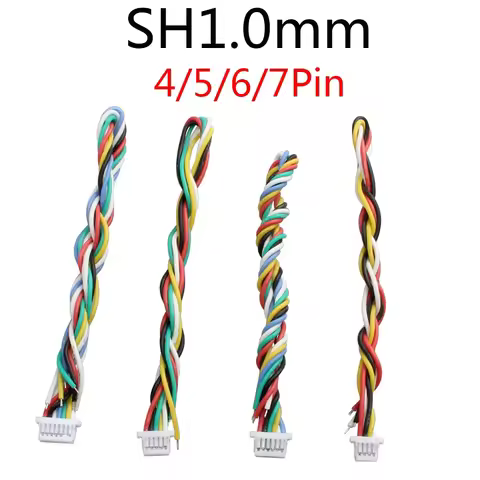 10PCS FPV Aerial Photography SH1.0 4P 5P 6P 7Pin Line Length 150mm Cable F3 F4 Flight Control Panda 