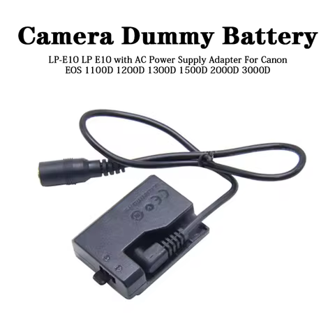 Camera 5V LP-E10 AC LPE10 ACK-E10 DR-E10 Dummy Battery batmax for Canon EOS 1100D 1200D 1300D 1500D 