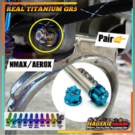 REAL TITANIUM GR5 NMAX/AEROX CENTER STAND AXLE WITH NUT GR5 GR5 SCREW