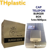 Burger Box/paper lunch box/ Kraft Paper Burger Box/PAPER BURGER BOX 1ctn/800s