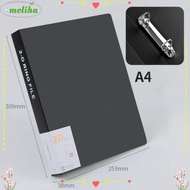 MOLIHA Transparent Folder, Office Document 2 Holes Binder File Folder, D-shaped Plastic Lever Arch F