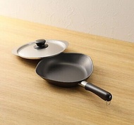 【柳宗理】 雙網紋單手鐵鍋22cm-附蓋