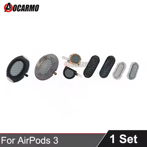 Aocarmo For Apple AirPods 3 Earphone Full Set Top Front Back Sensor Dust Mesh Net Metal sheet Repair
