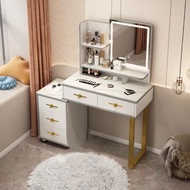 DE.โต๊ะเครื่องแป้ง แต่งหน้ากระจกLED  สไตล์เกาหลี เก็บของได้เยอะ ปลีก/ส่ง Double E Shop E48