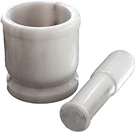 marble pestle set okhli mortar masher| White Marble Okhli Musli Set/Mortar Pestle Set/kural/kundi/khural/khal Batta for Hand Grinding and Mixing -Size 4X4 Inch