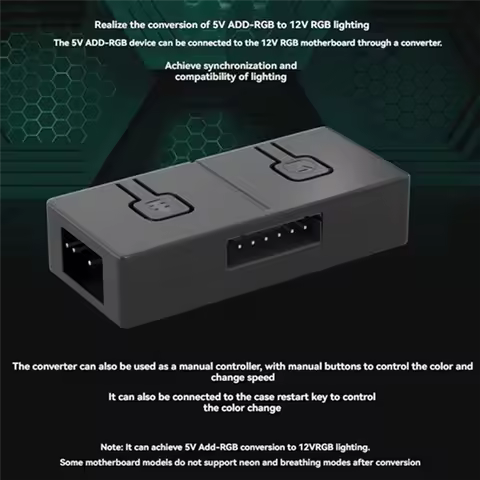 LAA-5V 3Pin ARGB To 12V 4 Pin RGB Converter 5V/3Pin ADD-RGB To 12V/4PIN Adapter Sync With Motherboar