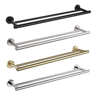 Double Rod Stainless Steel Bathroom Kitchen Holder Rail Black Gold Silver Wall Mounted Washroom Modern Towel Bar Durable Hanger