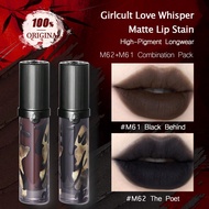 Love Whisper Matte Lip Gloss M62 Poet + M61 Black Queen Innovative Matte To Shine Formula Smooth Vel