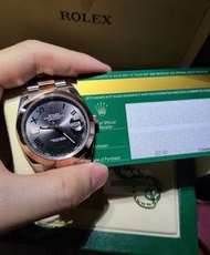 『已交流』勞力士 126301 永恆 玫瑰金 綠羅馬字 ROLEX 石板灰色面盤 Oyster Perpetual Datejust