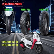 TIRES [ VINFAST IMPES ELECTRIC MOTORCYCLE ] CHAMPION -SHR 67 -90/90 - 12 INCHES