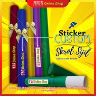 10pcs CUSTOM CERTIFICATE SCROLL / PLASTIC CERTIFICATE HOLDER FOR GRADUATION skrol sijil