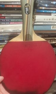 5星紅雙喜 五星 乒乓球拍 鐵牌 5002橫板 反膠紅色狂飆2 黑色PF4