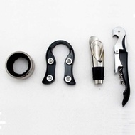 Red Wine Four-Piece Set Wine Set Red Wine Corkscrew Wine Set Seahorse Knife Pourer Wine Ring Cutter 