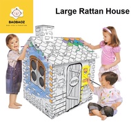 BAOBAOZ Large Rattan 3D DIY DOODLE Colouring Paint House Kids Learning Toys Education Early Learning