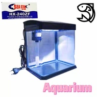 Led Pump Filter Sea Star Super Aquarium SET 12L (HX-240F)-Glass Aquarium (black/white)