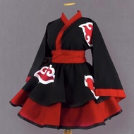 Akatsuki Dress Fullset Anime Naruto Costume Cosplay Kids Adults