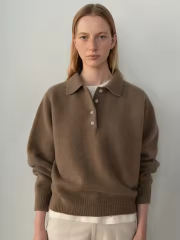 Nothing Written sweater women's autumn and winter new style solid color pullover versatile button wo