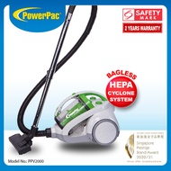 PowerPac Bagless Vacuum Cleaner Cyclone Vacuum Cleaner with HEPA Filter 2000 Watts (PPV2000)