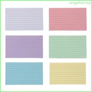 RAN 50 Sheets Colorful Note Paper 3x5Inch Wide Lined Study Card Note Card Pocket Notecards for Writi
