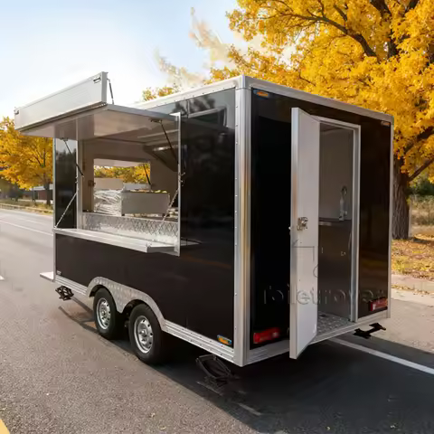 Usa Uk Standard Commercial Food Truck Sweet Snack Curved Mobile Food Trailer Outdoor Mobile Food Tru