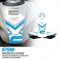 Motorcycle Tank pad Stickers Protection kit Waterproof Protective Sticker For 675NK 675nk 3D Epoxy R