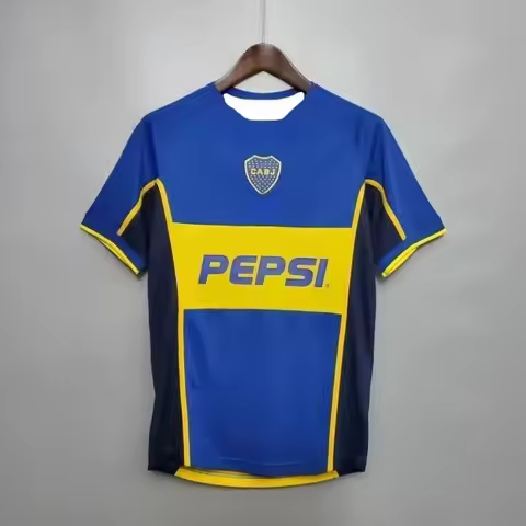 The New 2025-26 Boca Juniors Home Jersey Features A Cool 3D Printed Retro Style Unisex Quick Drying 