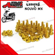 น็อตชุดสี น๊อตชุดสีสแตนเลส Nouvo-MX หัว M200 (ราคาต่อ1ชุด35 ตัว)