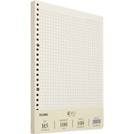 B5 Klong notebook insert 100 sheets 120gsm - Checkered / Horizontal line