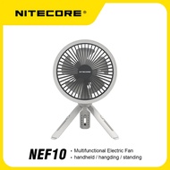 NITECORE NEF10 3-in-1 Camping Electrice Fan USB-C Rechargeable Ceiling Fans 10000mAh Power Bank LED 