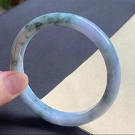 翡翠天然翡翠玉鐲 A玉手鐲玉鈪 • 紫藍飄花翡翠圓鐲