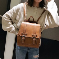 Vintage Korean Leather Backpack, High Quality PU Leather, Soft Form
