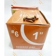 ZOLO Yellow GRC Screws 6 Pieces 1 inch - GRC Carlsi Board Screw 2.5cm