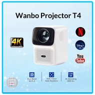 [GLOBAL VERSION]Wanbo T4 Max Projector Full HD 1080P Mini LED Portable Projector BT 5.0 WIFI 4K 1920*1080P 16GB Global V