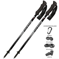 ไม้เท้าเดินป่า Fizan Compact 3 (1คู่) หนัก 158 กรัม