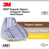 3M 6057 (CE/ SIRIM) Organic Vapor & Acid Gas Cartridge ABE1 Filter