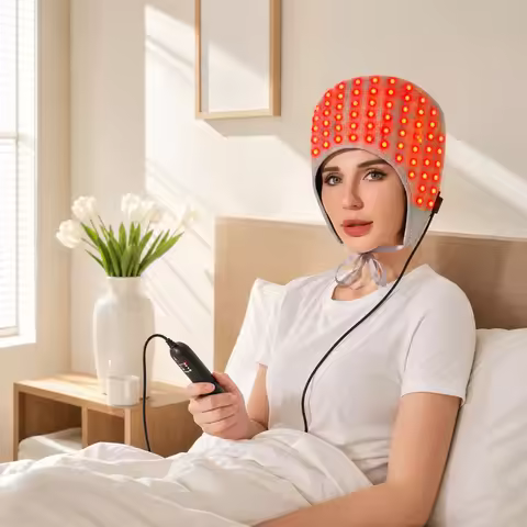 Red Light Therapy Warm Compress Hat Heated Head Wrap for Migraine Relief Rheumatic Headache Relief C