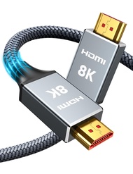 Capshi 8K HDMI Cable 2.1, 2ft High Speed, 4K@120Hz for PS5, PS4, Xbox, Monitor, UHD TV, PC, 2K@240Hz
