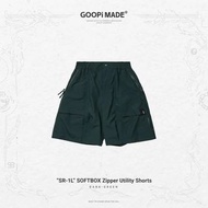 「2號」goopi GOOPIMADE “SR-1L” SOFTBOX Zipper Utility Shorts - Dark-Green