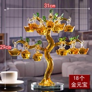 ดึงดูดความมั่งคั่งคริสตัล Apple Tree ตกแต่ง Money Tree ห้องนั่งเล่นทีวีบาร์ตู้ตกแต่งของขวัญย้าย Hous
