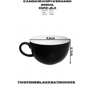 200ML Ceramic Coffee Cup (1PCS) Plain By Indo Keramik Quality Espresso Coffee Cup /CU12-KLS-JLX