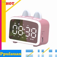  Q8 Bluetooth-compatible 50 Wireless Multi-function Speaker LED Light Alarm Clock Mirror