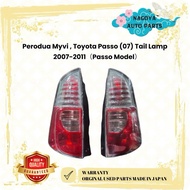 Perodua Myvi , Toyota Passo (07) Tail Lamp 2007-2011（Passo Model）