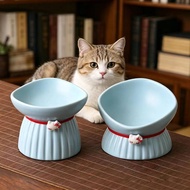 Cat Cat Bowl Cat Pet Bowl Ceramic Cat Oblique Rice Bowl Cat Bowl Cat Pet Bowl Ceramic Cat Oblique Ri
